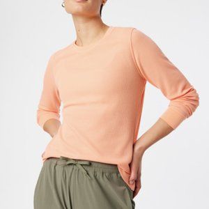 OUTDOOR VOICES Fasttrack Waffle Longseleeve In Melon